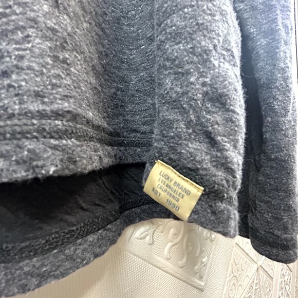 LUcky Brand Men shirt Size Medium long sleeve Gray Henley? buttons California - Picture 3 of 8